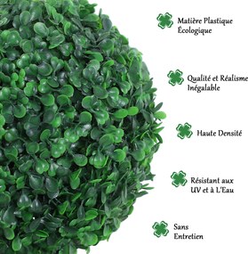 Planta artificial em forma de bolas, com dimensões de Ø 30 x 112 cm (altura), verde