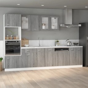 Armário micro-ondas “Lyon” 60x57x207 cm cinza sonoma