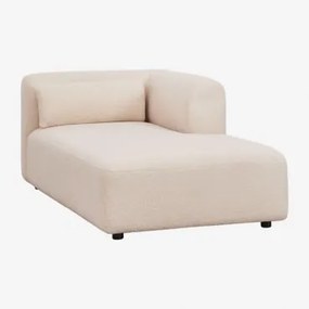 Chaise Longue Direita Para Sofá Modular Fogler Chenille Creme Bege - Sklum