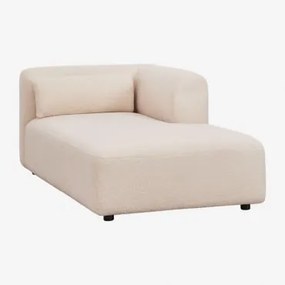 Módulo Chaise Longue Direito Para Sofá Modular Fogler Chenille Creme Bege - Sklum