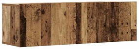 Conjunto de armário TV de parede 5 pcs madeira madeira velha