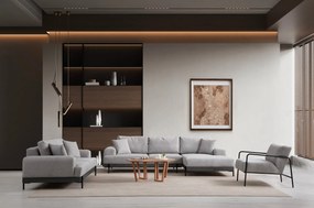 Sofá de 3 Lugares Eti – Cinzento – 220 cm x 98 cm x 78 cm