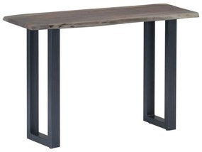 Mesa consola 115x35x76 cm acácia maciça e ferro cinzento