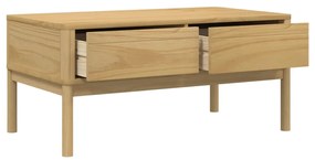 Mesa de centro FLORO 99x55,5x45 cm pinho maciço castanho mel