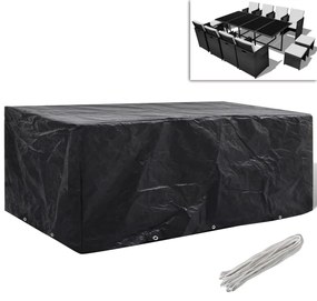 vidaXL Capa para mobiliário de jardim com 8 ilhós 229x113x73 cm