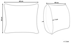 Almofada de baixo perfil em microfibra 50 x 60 cm PELISTER Beliani