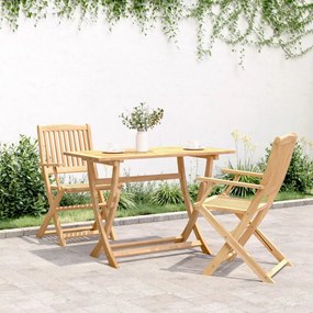 Mesa de jardim dobrável 110x55x75 cm madeira de acácia maciça