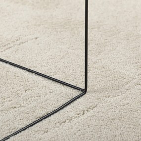Tapete "HUARTE" de Pile Curto, Macio e Lavável Bege 80x150 cm