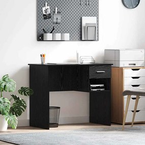 vidaXL mesa com armazenamento Carvalho Preto 90x49.5x75 cm Madeira de engenharia