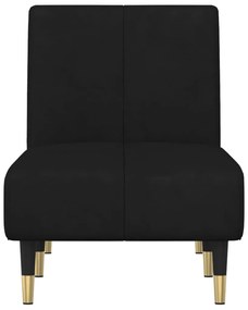 Chaise longue veludo preto