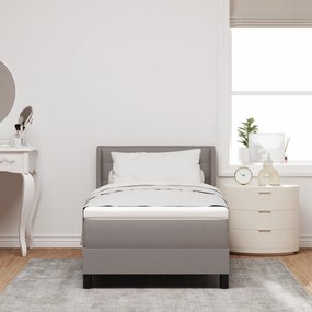 Cama Box Spring vidaXL com Colchão Taupe 80x200 cm Tecido