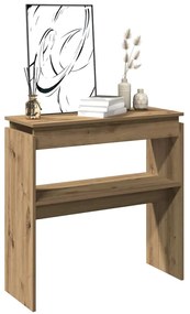 Mesa consola 102x30x80 cm derivados madeira carvalho artisiano
