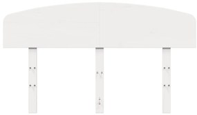 Cabeceira 120 cm madeira de pinho maciça branco