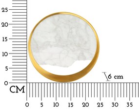 Candeeiro de Parede "Marble" Dourado e Mármore – 24x6x24 cm