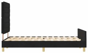 Cama de Tecido Preto vidaXL 160x200 cm