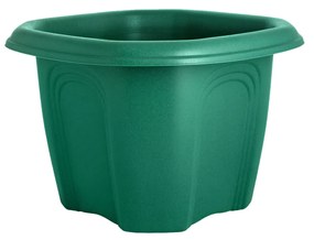 Vaso Propileno Antique Octagonal Verde 25cm