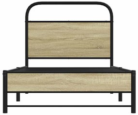 Estrutura cama s/ colchão derivados de madeira carvalho sonoma