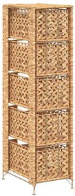 Unidade de arrumação c/ 5 cestos 25,5x37x100 cm jacinto de água