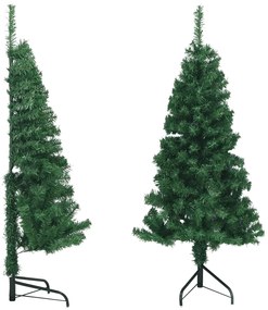 vidaXL Árvore de Natal artificial de canto 150 cm PVC verde