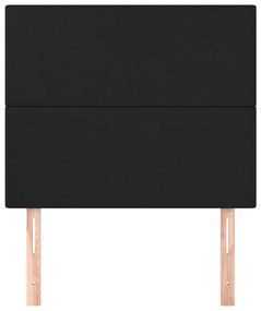 Cabeceira de cama 2 pcs couro artificial 90x5x78/88 cm preto