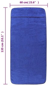 Toalhas de praia 4 pcs 60x135 cm tecido 400 GSM azul royal