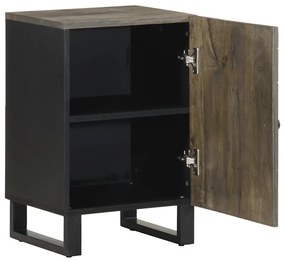 Armário de casa de banho 38x33x58 cm mangueira maciça preto