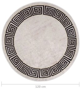 Tapete lavável antiderrapante φ120 cm bege-claro