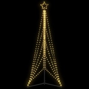 vidaXL LED Árvore de Natal 525 LEDs Branco Quente 302 cm