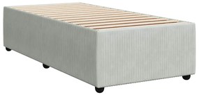 Estrutura de cama sem colchão 90x190 cm veludo cinzento-claro