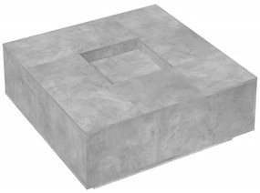 Mesa de centro 100x100x40 cm derivados madeira cinzento cimento