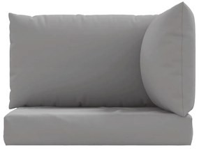 Almofadões p/ móveis de paletes 3 pcs tecido oxford cinzento