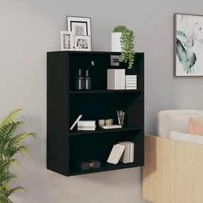 812313 vidaXL Armário de parede suspenso 69,5x32,5x90 cm preto
