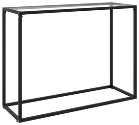 Mesa consola 100x35x75 cm vidro temperado transparente