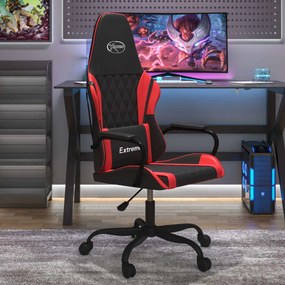 Cadeira de gaming couro artificial preto e vermelho