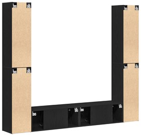 Conjunto de 6 Peças de Gabinete para Televisão vidaXL Montado na Pared