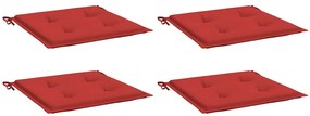Almofadões p/ cadeiras jardim 4pcs 40x40x4 cm oxford vermelho