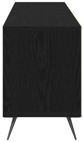 Móvel para TV Preto 150x30x44,5 cm em Madeira Trabalhada