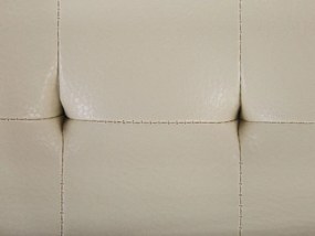 Chaise-longue à direita com arrumação em pele sintética creme PESSAC II Beliani