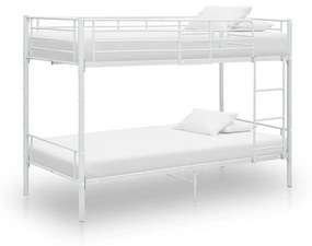 287909 vidaXL Beliche 90x200 cm metal branco