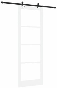 Porta Deslizante vidaXL com Conjunto de Hardware "ORKDAL" Branco Madei