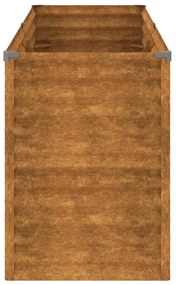 Canteiro elevado de jardim 196x50x69 cm aço corten
