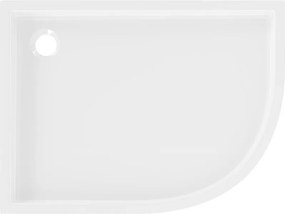 Mexen Flow+ base de duche semicircular assimétrica esquerda 90 x 80 cm, branco brilhante - 46Q108090LH