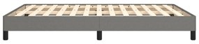 Estrutura de cama sem colchão 140x200 cm tecido cinzento-escuro