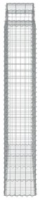Cestos gabião arqueados 5pcs 200x50x220/240cm ferro galvanizado