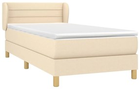 Cama com molas/colchão 90x190 cm tecido cor creme