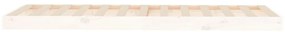 Estrutura cama de solteiro pequena 75x190cm pinho maciço branco
