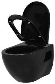 Sanita de parede com cisterna oculta, cerâmica, preto
