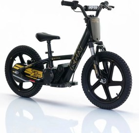 Bicicleta elétrica infantil 250W 16” 250W 16" Plus RFN preta e dourada