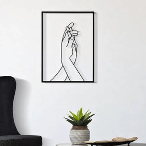 DECORAÇÃO DE PAREDE SIMPLY HANDS 40X1X55 CM PRETO