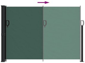 Toldo lateral retrátil 140x300 cm verde-escuro